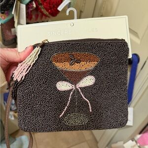 Sincerly Jules Beaded Espresso Martini Wristlet